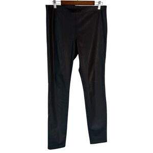 Iris Setlakwe Pull On High Rise Stretch Pants Black Shimmer Size 10